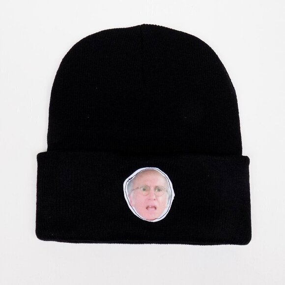 nwt larry david funny seinfeld pop culture beanie handmade - Picture 1 of 4